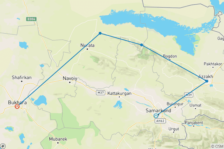 Map of 3-Day Off the Beaten Track Hiking