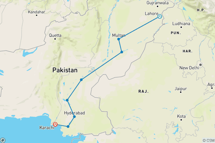 Karte von Geheimnisse entlang des Indus