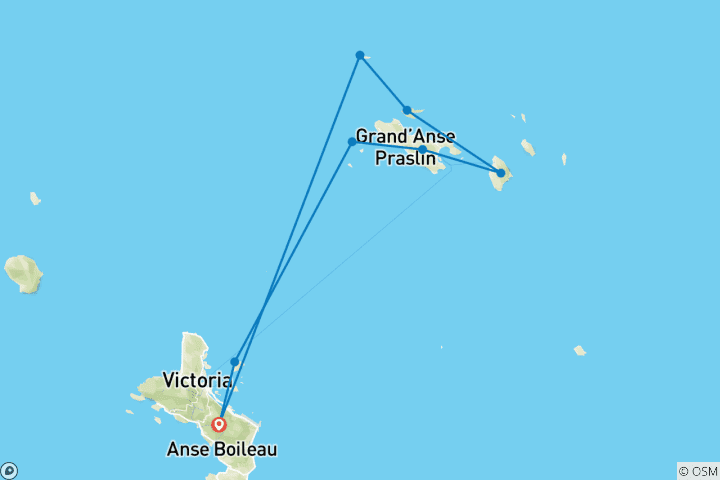 Map of Tropical Charms of the Seychelles