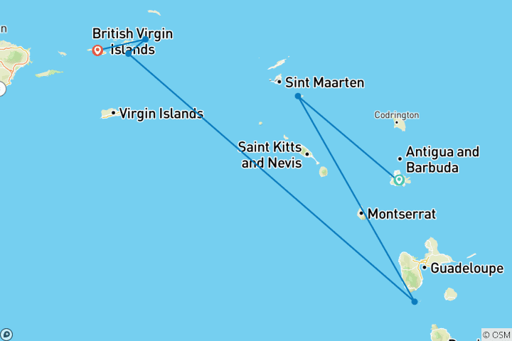 Map of Caribbean Yachting Discovery 2024