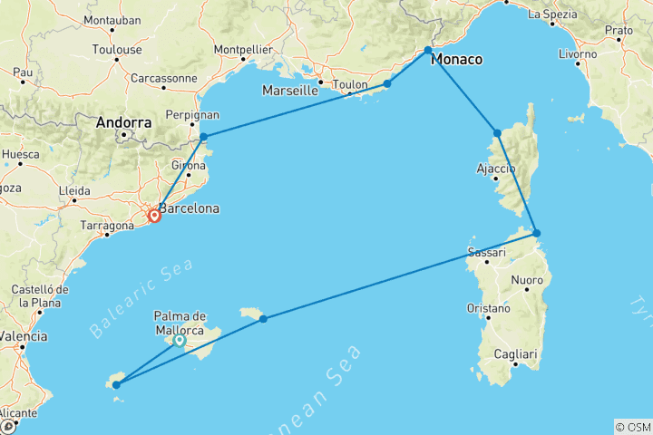 Mapa de Costas españolas y más allá 2026 - 10 Días