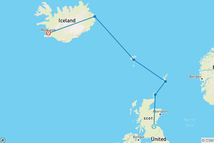 Mapa de Whisky, Fuego y Hielo - De Escocia a Islandia