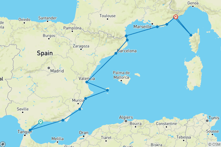 Mapa de Tesoros Definitivos de España y el Mediterráneo