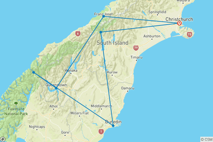 Carte du circuit Spectacle du Sud 2025