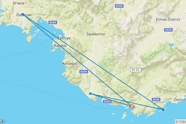 Carte du circuit Turquie active