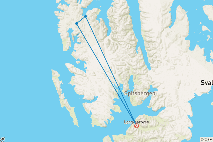 Kaart van NOORD SPITSBERGEN VERKENNER
