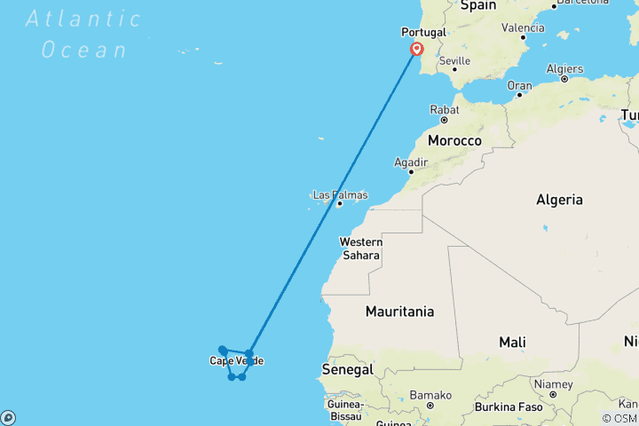 Carte du circuit ISLAND-SHOPPING CAP-VERDIENS