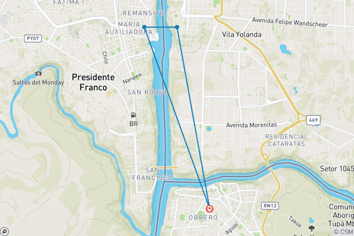 Carte du circuit Glamping à Iguazu (4 jours)