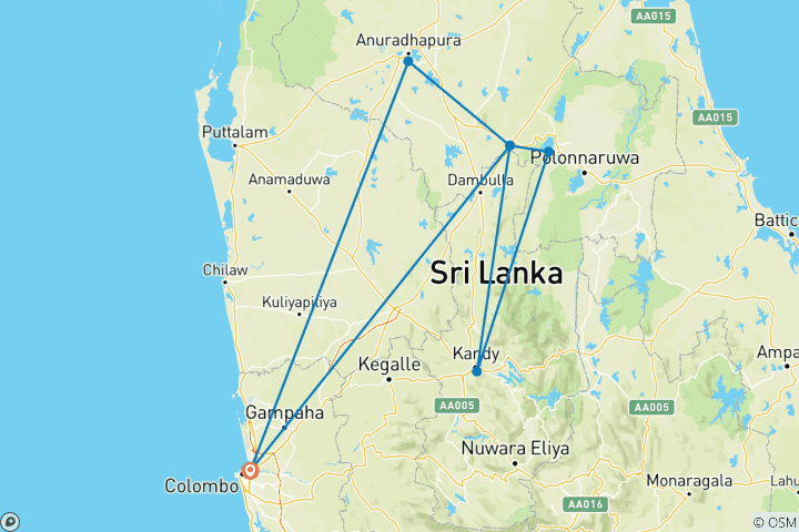 Map of Habarana Highlights