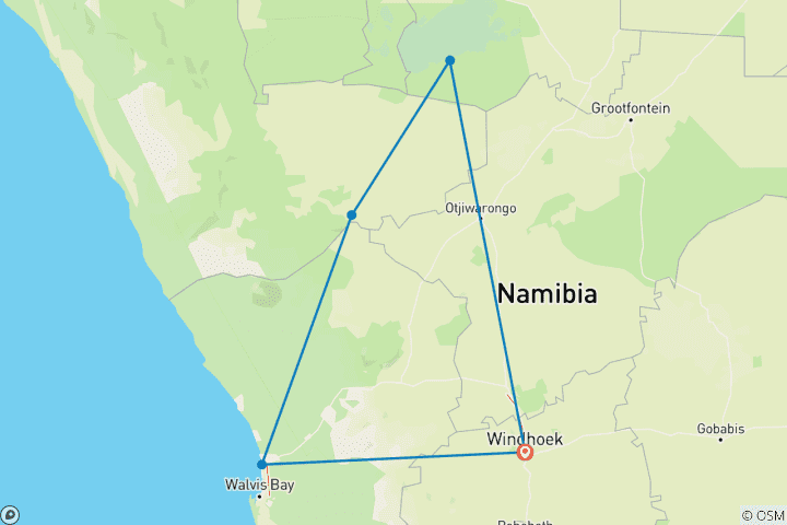 Karte von Namibia Kaleidoskop Standard