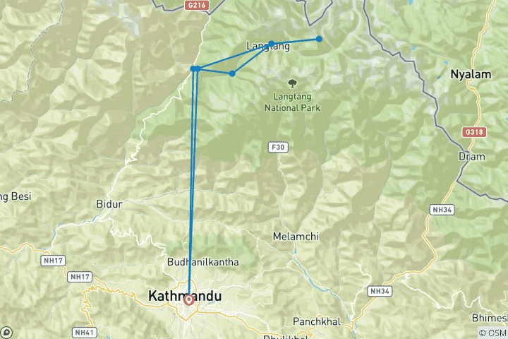 Carte du circuit Escalade du pic Yala