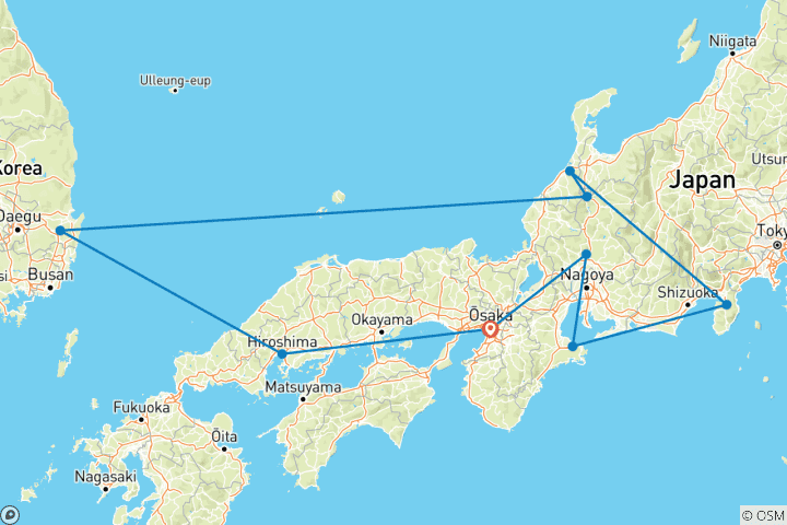 Kaart van De wonderen van de nationale parken in Japan