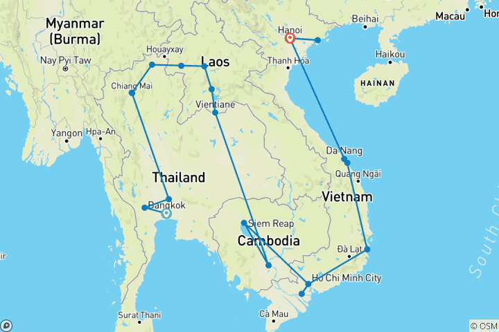 Mapa de Lo último en el Sudeste Asiático