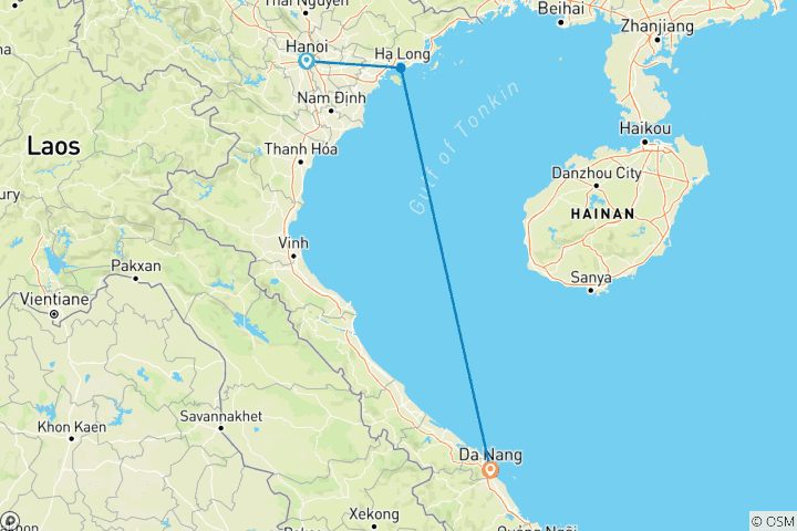 Map of 5-Day Highlights of Hanoi & Danang: Culture, Coastlines & Charm