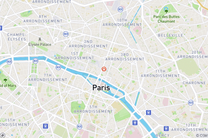 Karte von 6 Tage Silvesterreise in Paris