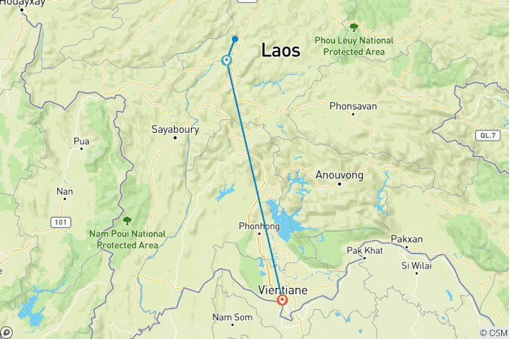 Map of 6 Days Discover Lively Laos