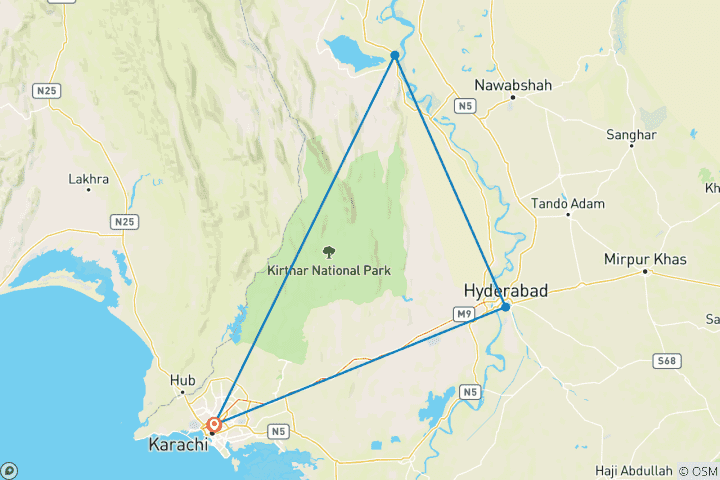 Carte du circuit Visite de Mohenjo Daro