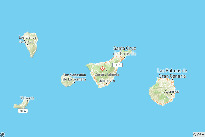 Map of Walk the Trails of Tenerife - Land Only