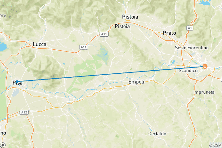 Map of Essence of Florence & Pisa in 4 Days