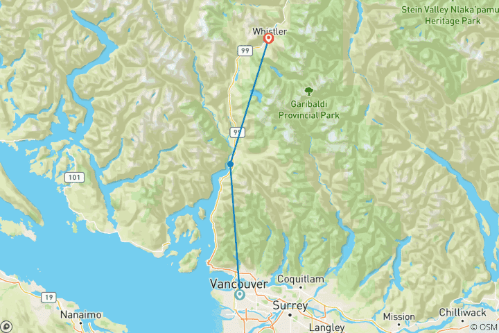 Map of Tasting the Sea to Sky