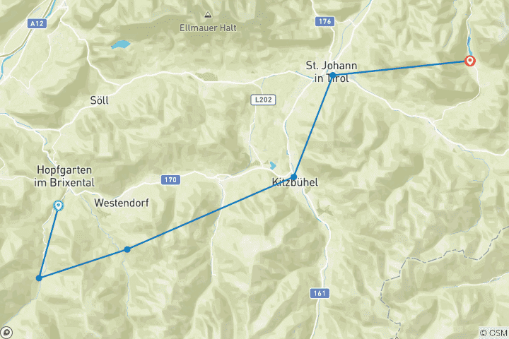 Map of KAT Walk Alpin