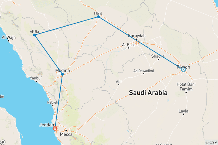 Karte von Saudi-Arabiens Schatze