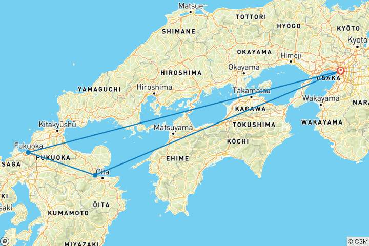 Map of Northern Kyushu By Rail