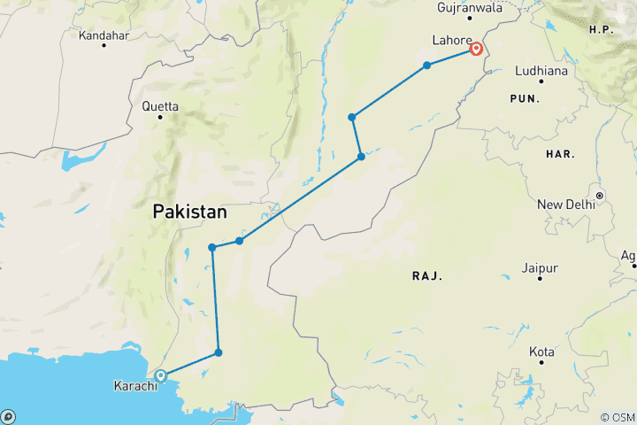 Map of Undiscovered Southern Pakistan