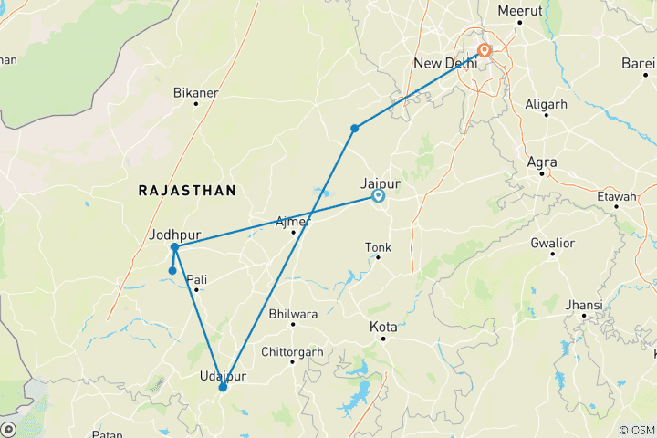 Map of Essential Rajasthan