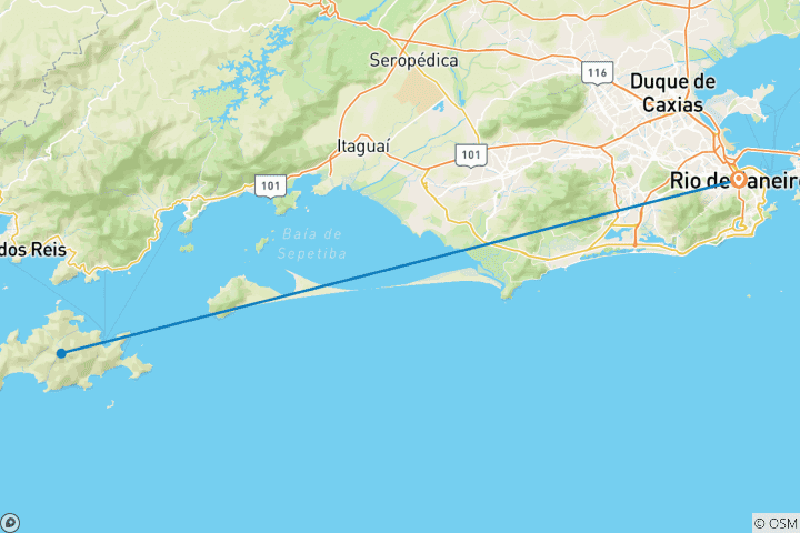 Map of Carnival in Brazil + Ilha Grande package