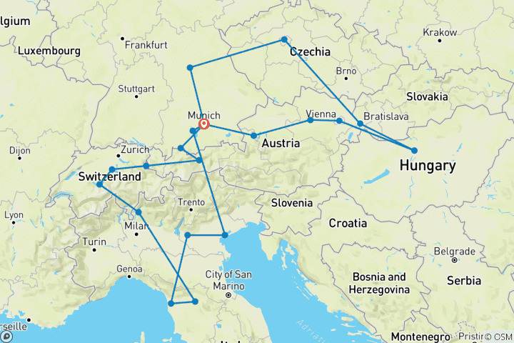 Mapa de Explorador de Europa Central y Oriental