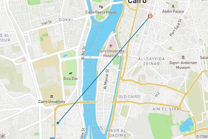 Map of Cairo Airport Transfers to Cairo & Giza Hotels