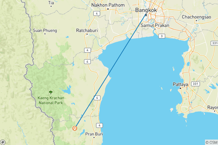 Mapa de 7 Días Simplemente Tailandia (guía y conductor privados）