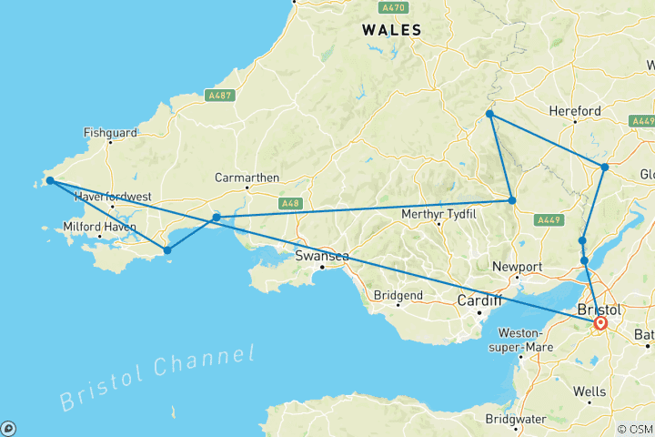 Map of Scenic South Wales - 3 days