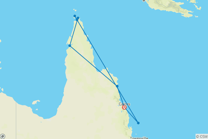 Map of Cape York Frontier (Fly/ Drive, 2025/2026, 7 Days)