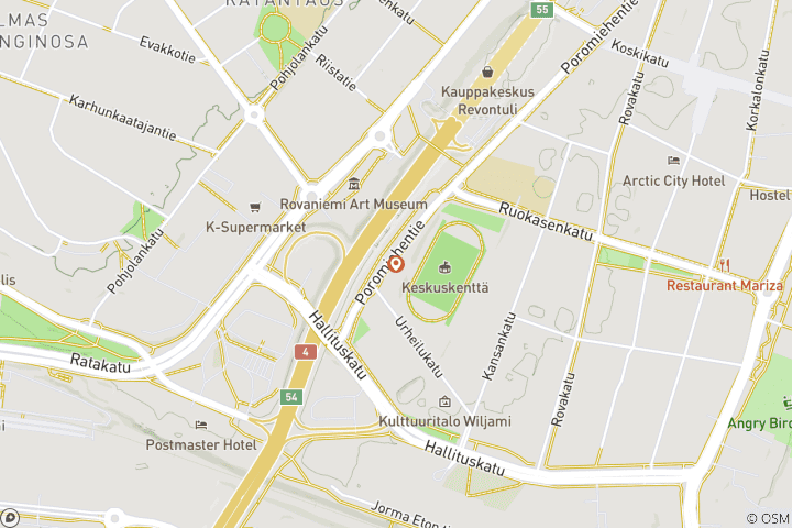 Karte von Finnland Rundreise - 5 Tage Aurora Borealis mit Glasiglu-Option