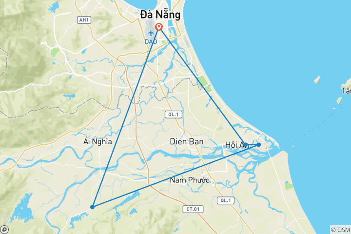 Karte von Amazing Da Nang und Hoi An 4 Tage 3 Nächte