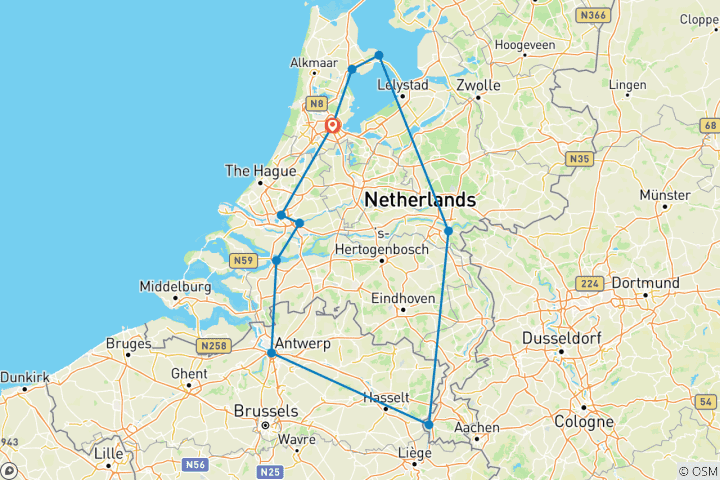 Map of The Netherlands in Bloom 2026