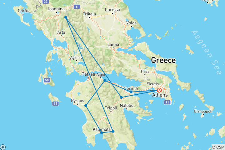 Mapa de Grecia Legendaria