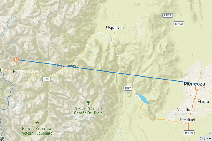 Carte du circuit Camp de base de l'Aconcagua en cinq jours