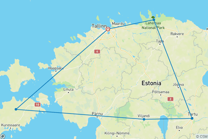 Map of Estland-Rundreise: Verwunschene Perlen - Geführte Privatreise