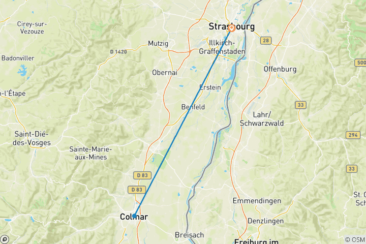 Map of Christmas markets in Alsace (port-to-port) - LAFAYETTE