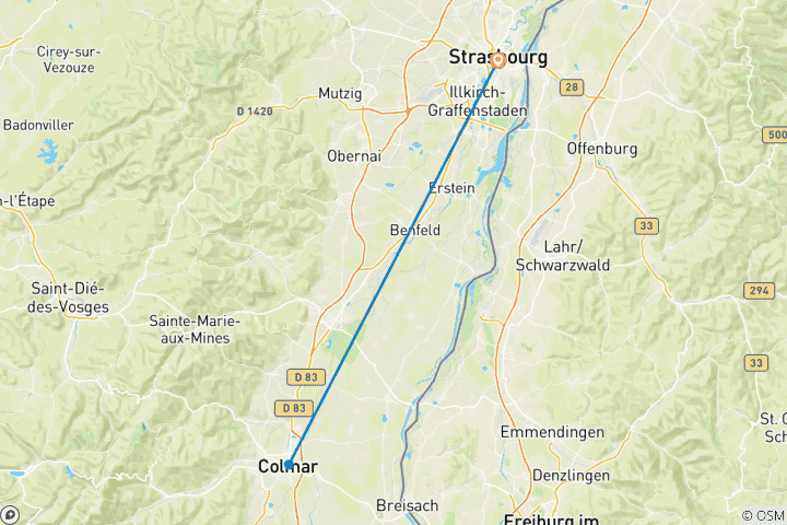 Map of Christmas markets in Alsace - MODIGLIANI