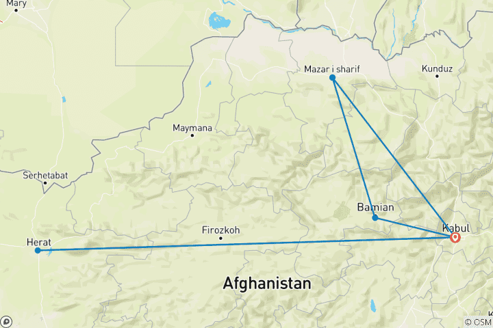 Map of In-Depth Afghanistan: Historical and Cultural Expedition