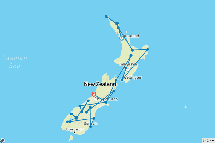 Map of Kia Ora New Zealand (2025/2026)