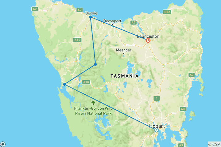 Map of Tassie's Wilderness Icons (Base, 2025/2026, Best Buys, 6 Days)