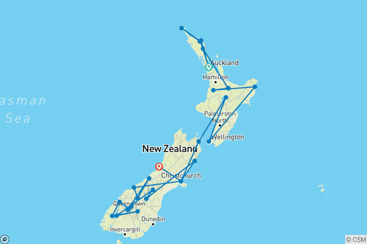 Map of Kia Ora New Zealand (2026/2027)