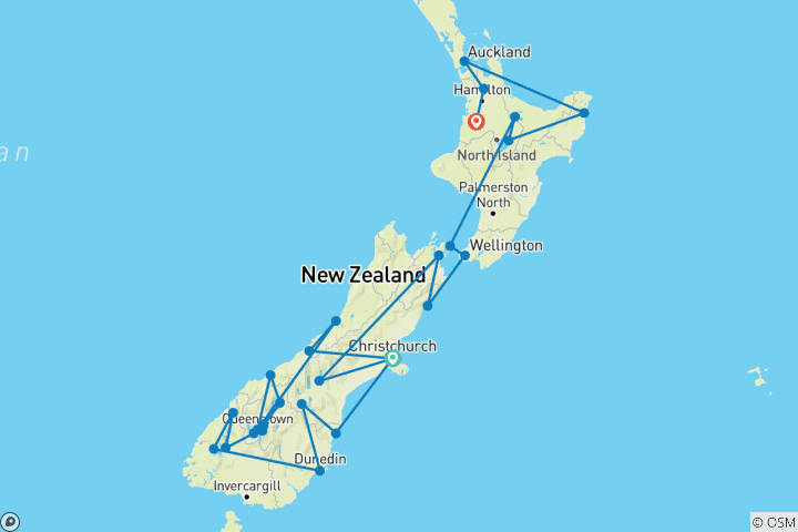 Carte du circuit Nouvelle-Zélande Marvel (2026/2027)