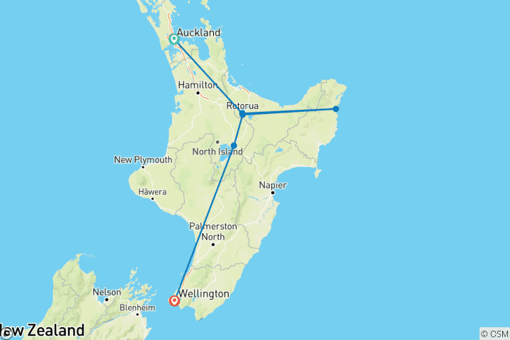 Carte du circuit Iconic North (2026/2027, 7 jours)