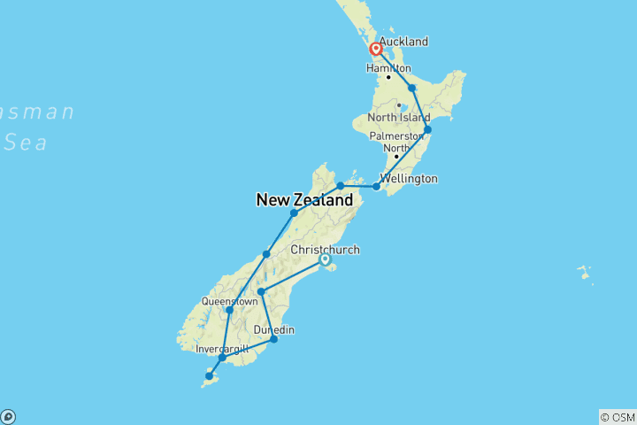 Map of Essence of New Zealand (2024/2025, 18 Days)